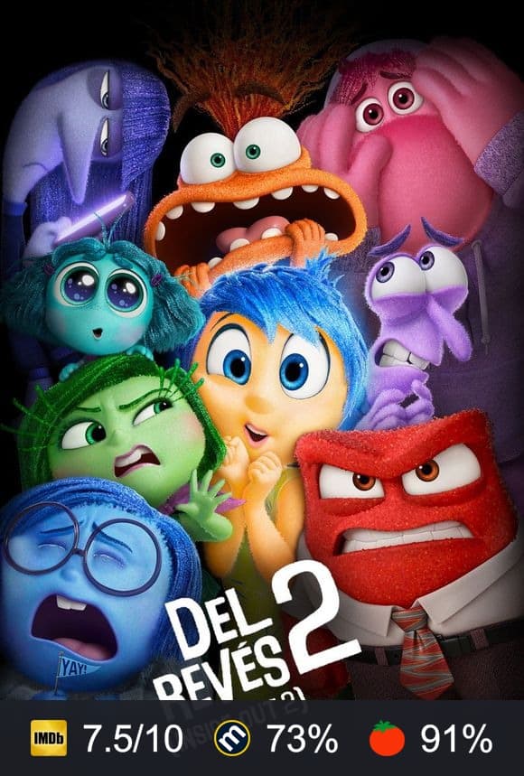 Cartel de Del revés 2 (Inside Out 2)