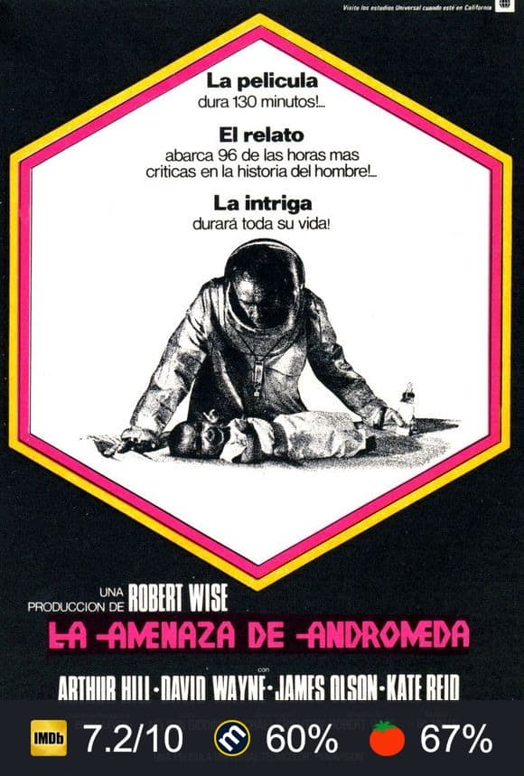 Cartel de La amenaza de Andrómeda