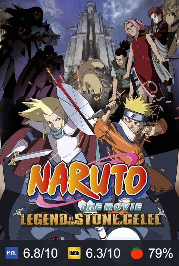 Cartel de Naruto: La Leyenda de la Piedra De Gelel