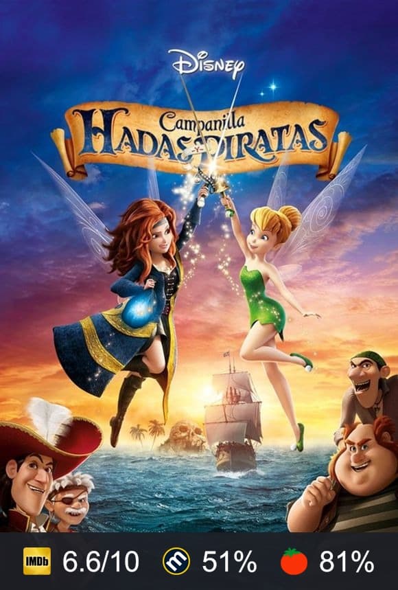 Cartel de Campanilla: Hadas y piratas