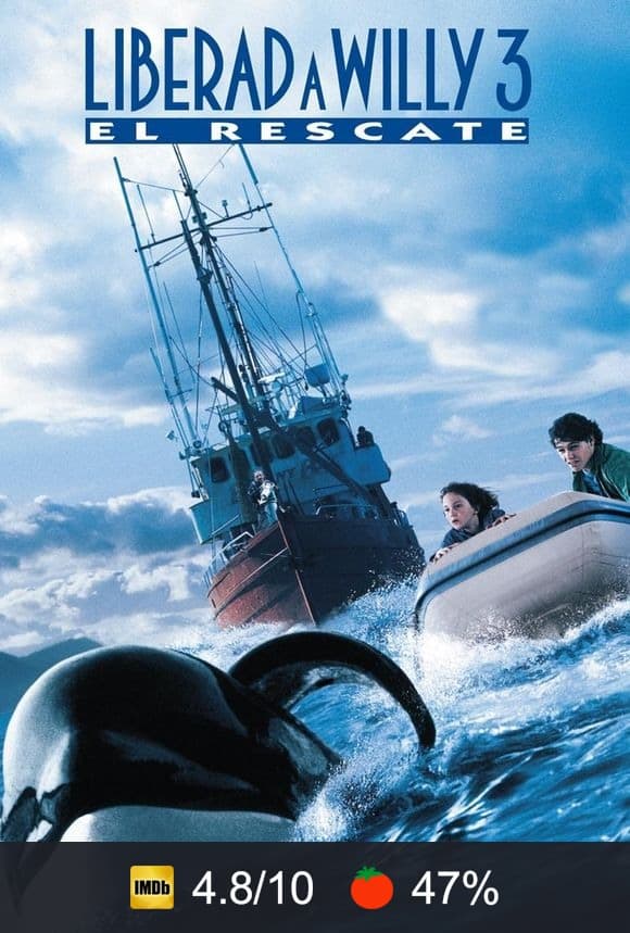 Cartel de Liberad a Willy 3: El rescate