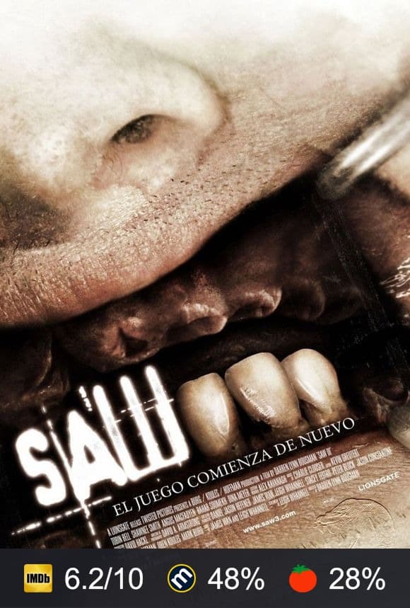 Cartel de Saw III