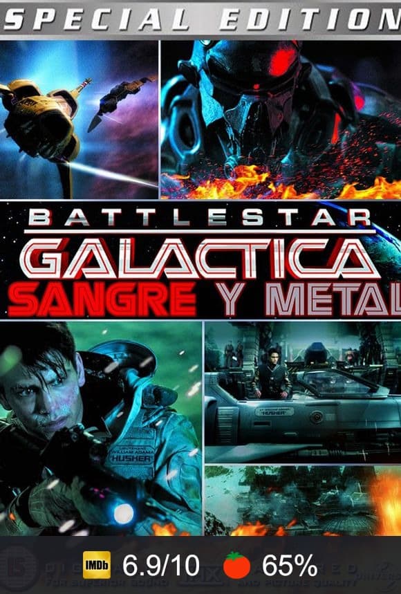 Cartel de Battlestar Galactica: Sangre y Metal