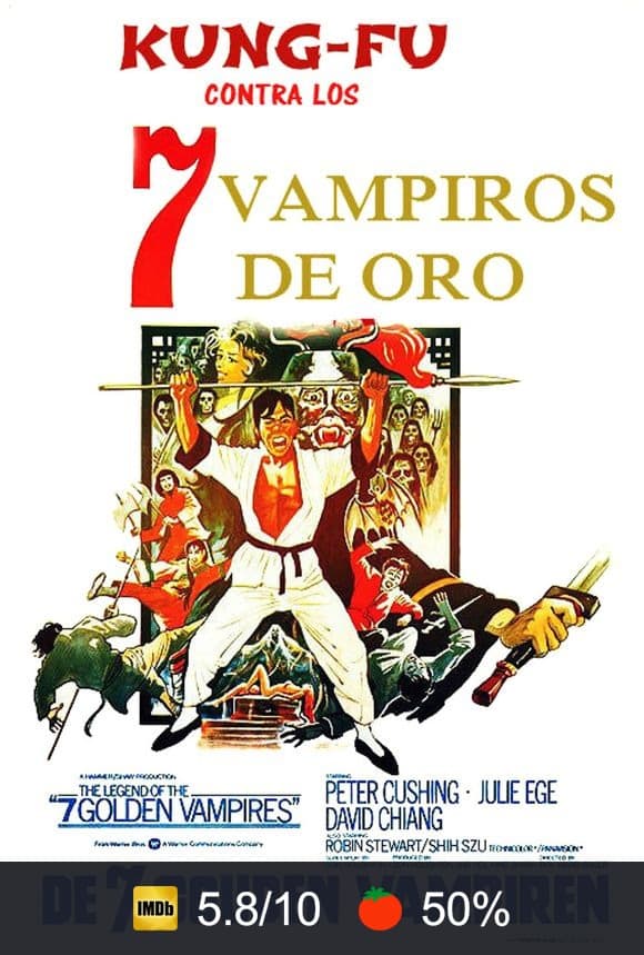 Cartel de Kung Fu contra los 7 vampiros de oro