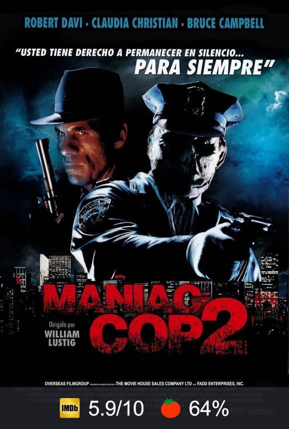 Cartel de Maniac Cop 2