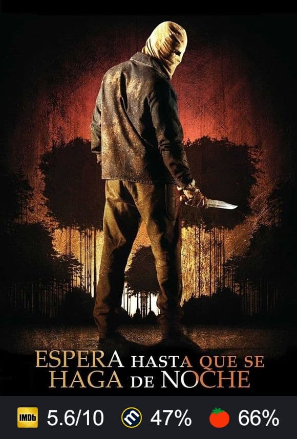 Cartel de Espera hasta que se haga de noche