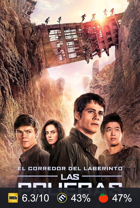 Cartel de El corredor del laberinto II. Las pruebas