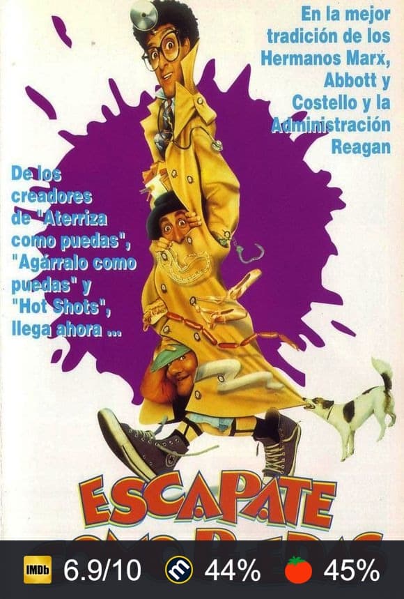 Cartel de Escápate como puedas
