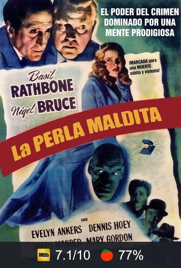 Cartel de Sherlock Holmes. La perla maldita