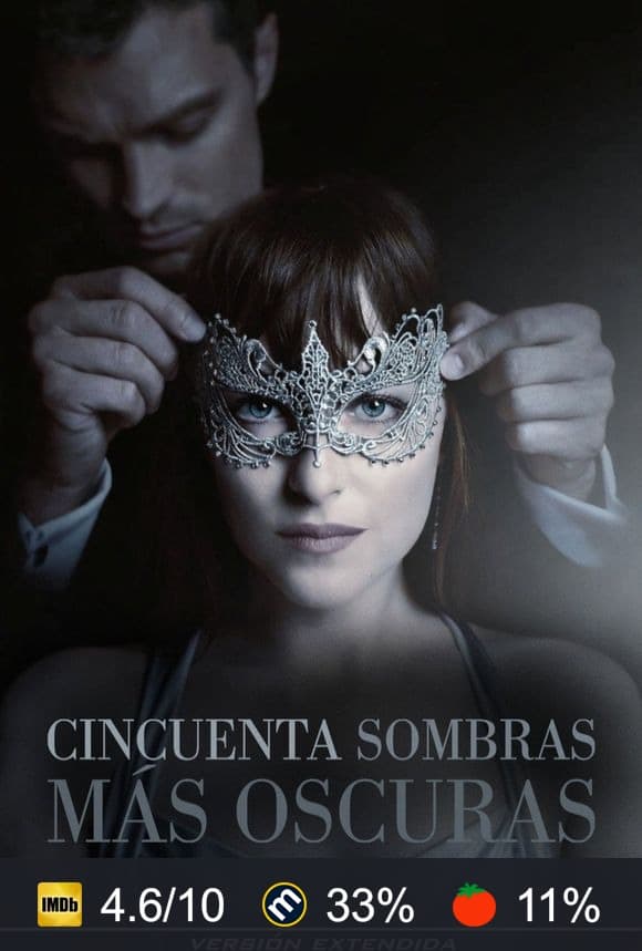 Cartel de Cincuenta sombras más oscuras