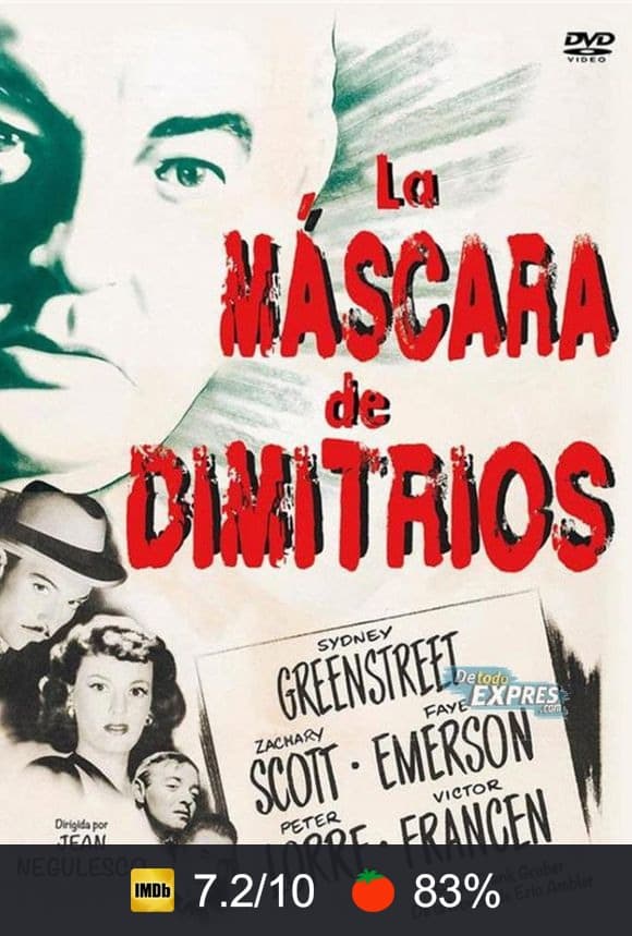 Cartel de La máscara de Dimitrios