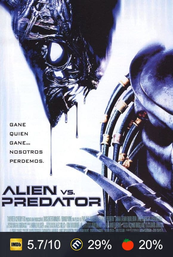Cartel de Alien contra predator