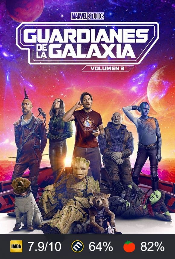 Cartel de Guardianes de la Galaxia: Volumen 3