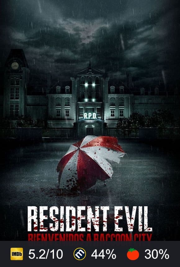 Cartel de Resident Evil. Bienvenidos a Raccoon City