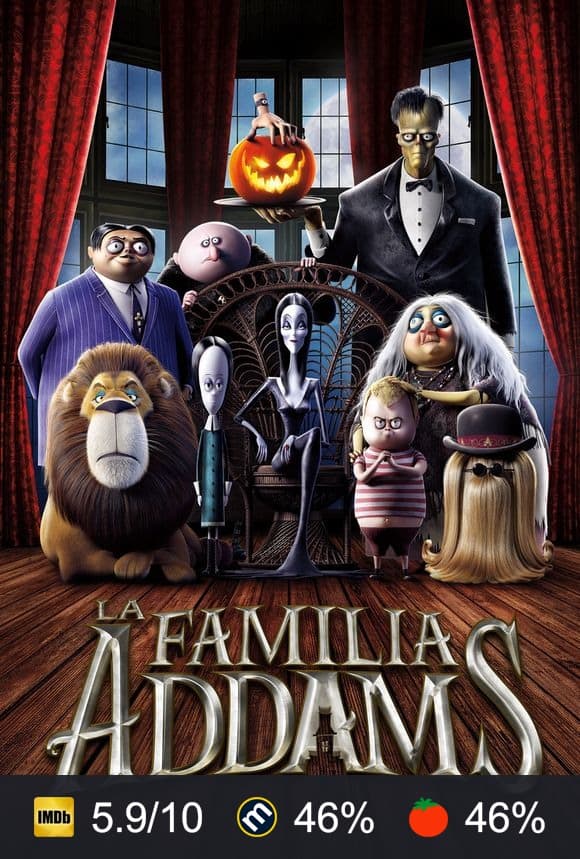 Cartel de La familia Addams