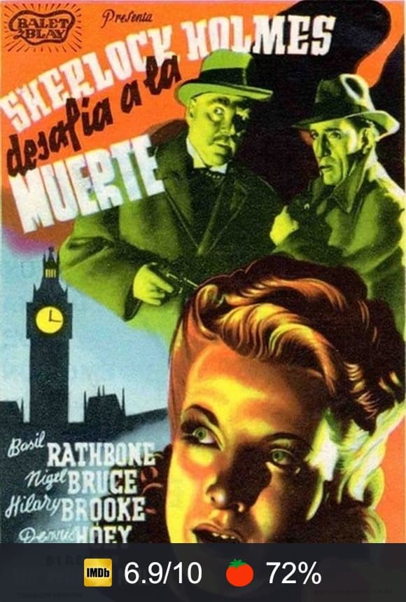 Cartel de Sherlock Holmes desafía a la muerte