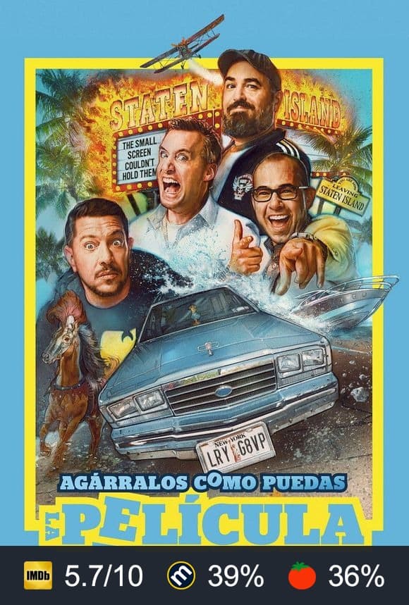 Cartel de Agárralos como puedas: La película