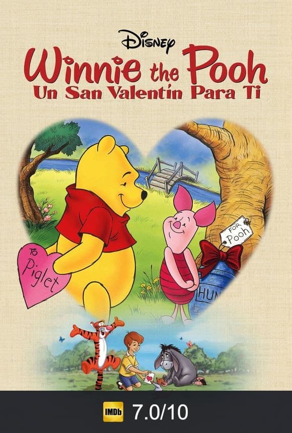 Cartel de Winnie the Pooh: Un San Valentín para ti