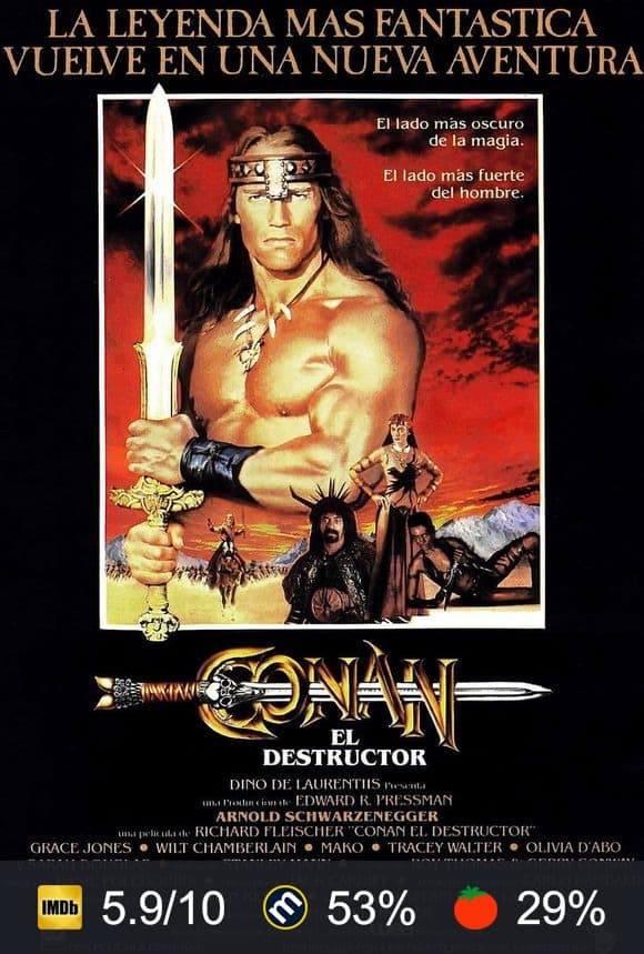 Cartel de Conan, el destructor