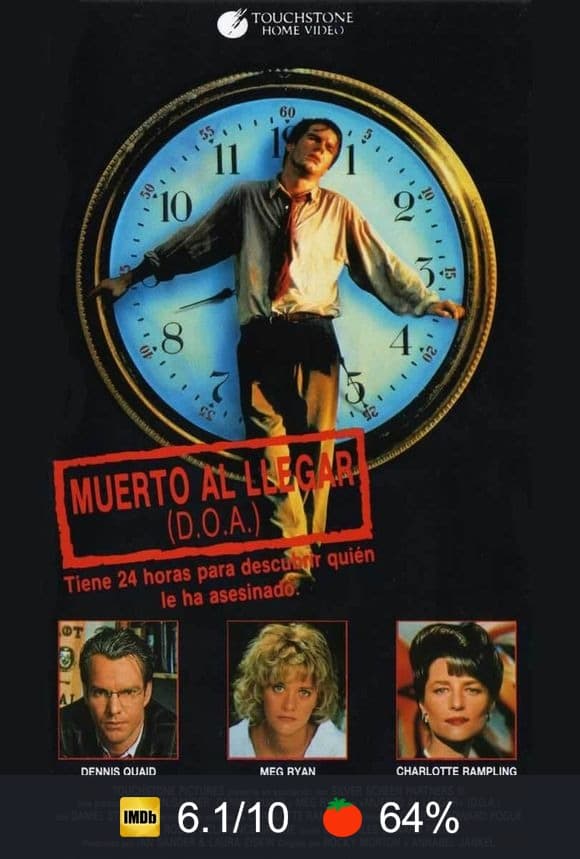 Cartel de Muerto al llegar