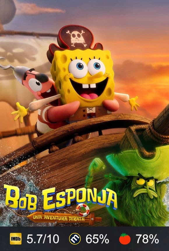 Cartel de Bob Esponja: Una aventura pirata