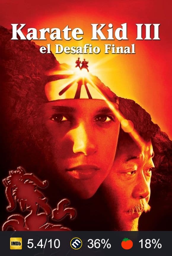 Cartel de Karate Kid III. El desafío final