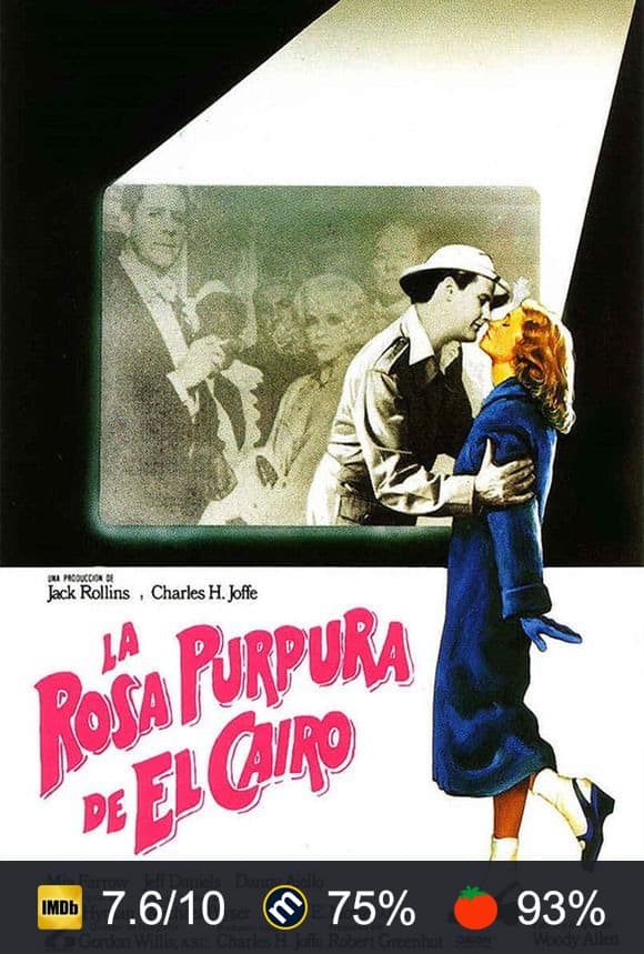 Cartel de La rosa púrpura de El Cairo