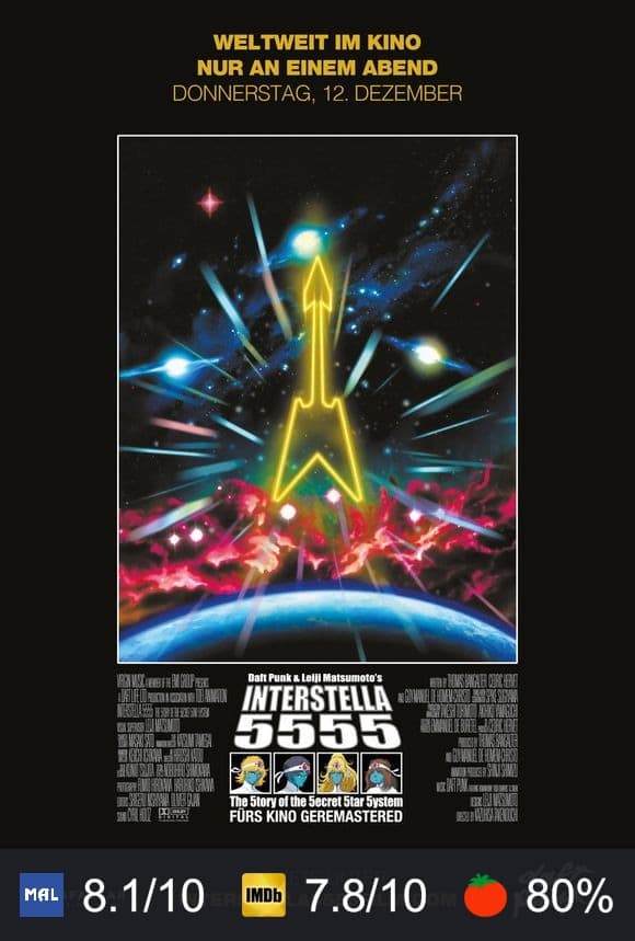 Poster von Daft Punk & Leiji Matsumoto: Interstella 5555
