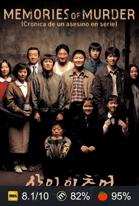 Cartel de Memories of Murder (Crónica de un asesino en serie)