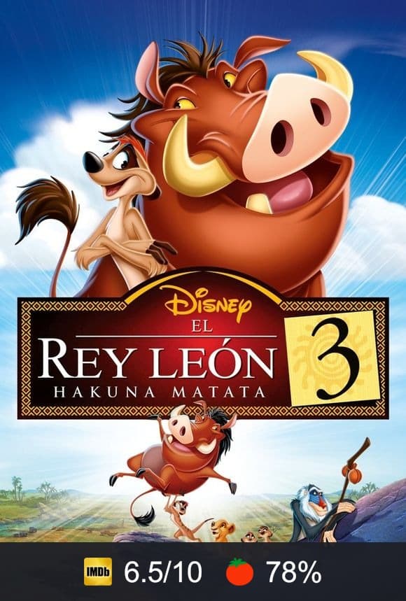 Cartel de El rey león 3: Hakuna Matata