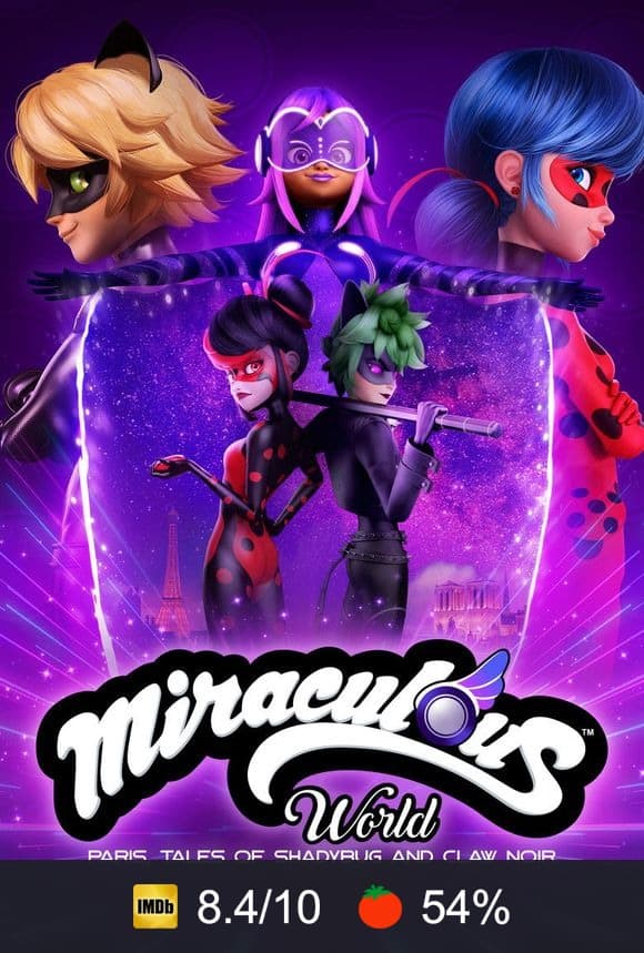 Miraculous World: Paris, Tales of Shadybug and Claw Noir poster