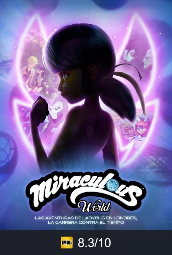 Cartel de Miraculous World: Las Aventuras de Ladybug en Londres, la carrera contra el tiempo