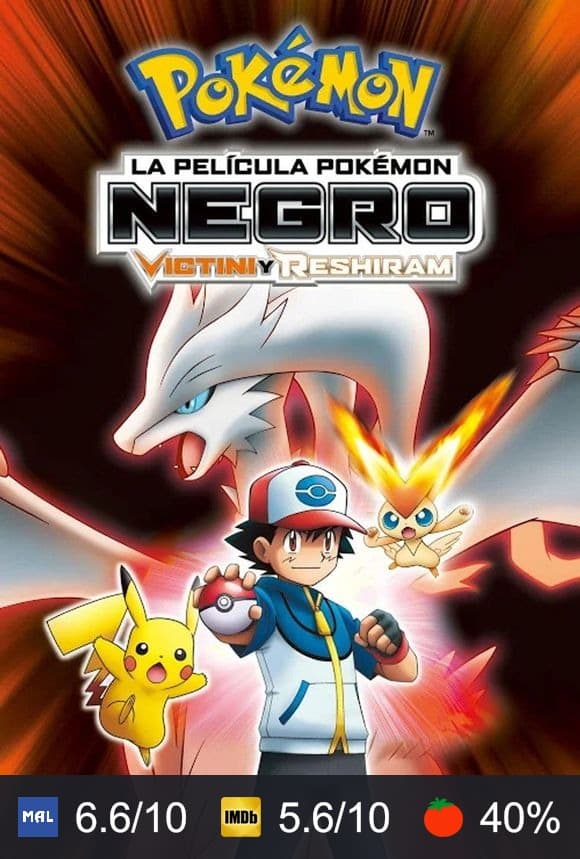 Cartel de Pokémon Negro: Victini y Reshiram