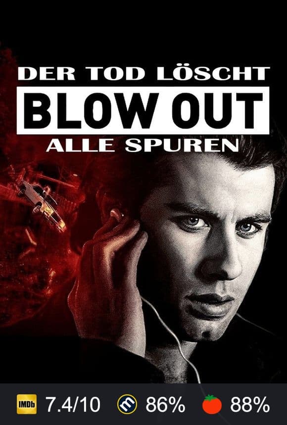 Poster von Blow Out - Der Tod löscht alle Spuren