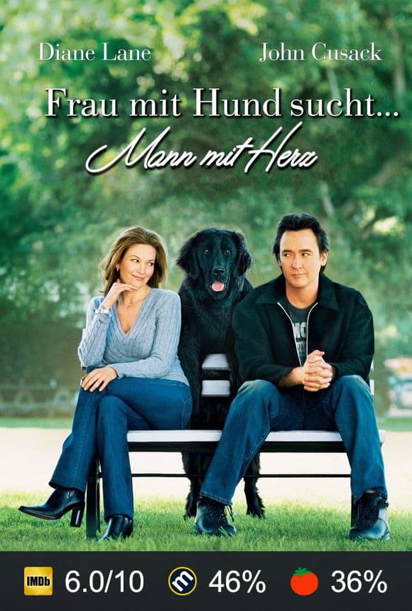 Poster von Frau mit Hund sucht Mann mit Herz