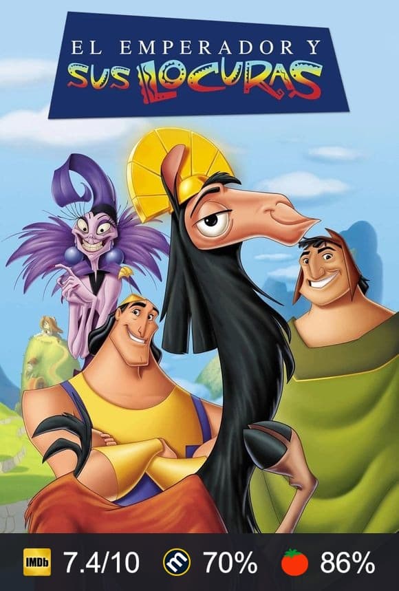 Cartel de El emperador y sus locuras