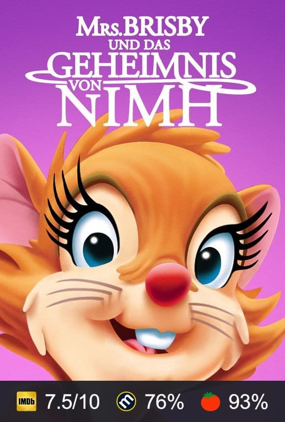 Poster von Mrs. Brisby und das Geheimnis von Nimh