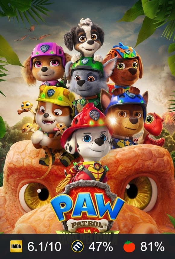 Cartel de La Patrulla Canina: La dino película