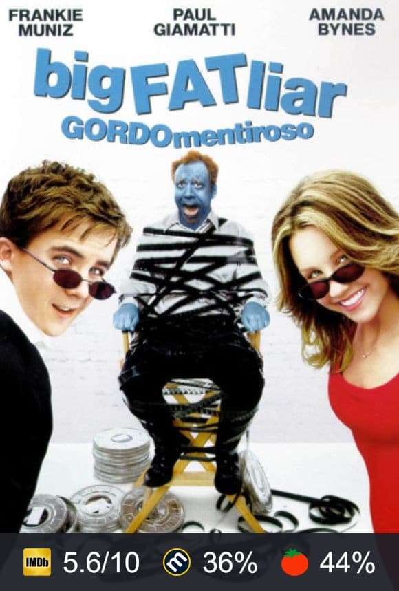 Cartel de Big fat liar (Gordo mentiroso)