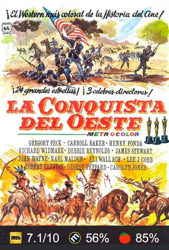 Cartel de La conquista del Oeste
