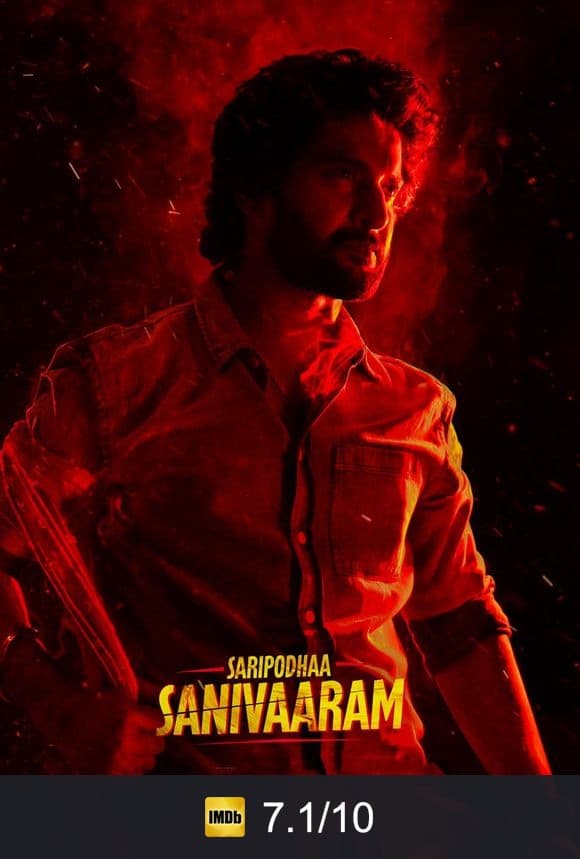 Cartel de Saripodhaa Sanivaaram