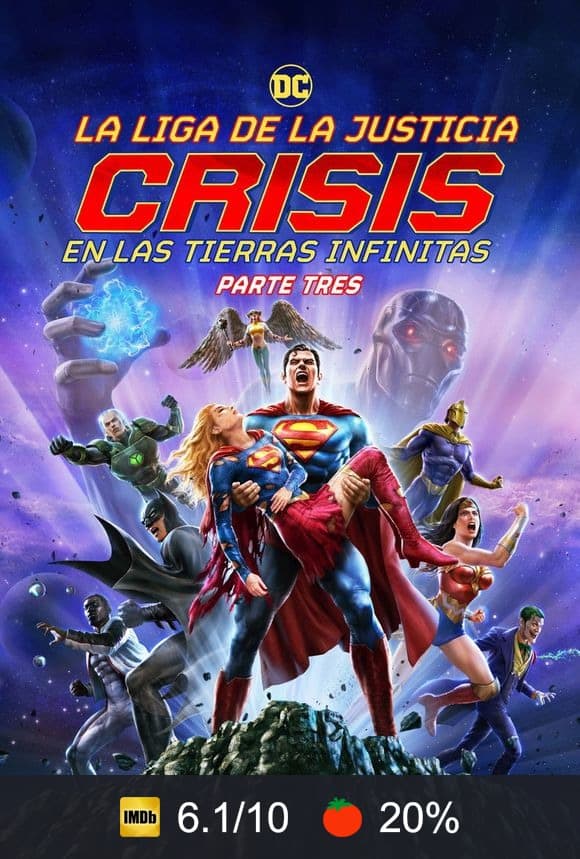 Cartel de Liga de la Justicia: Crisis en Tierras Infinitas – Parte 3