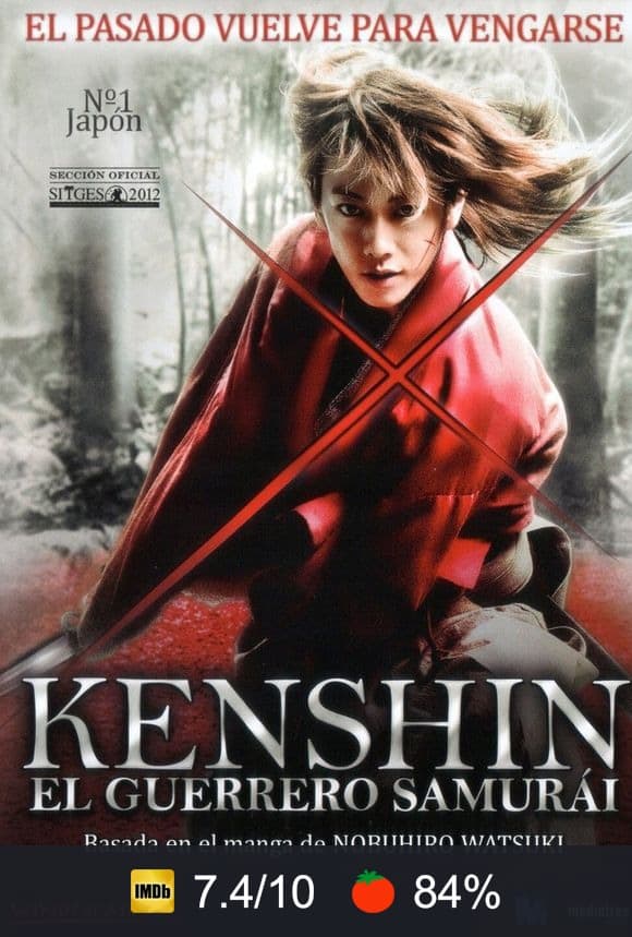 Cartel de Kenshin, el guerrero samurái