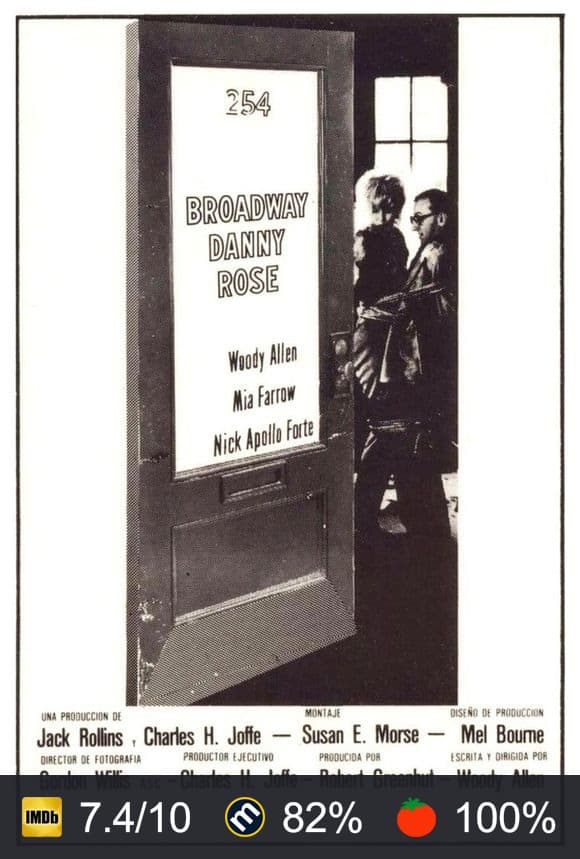 Cartel de Broadway Danny Rose