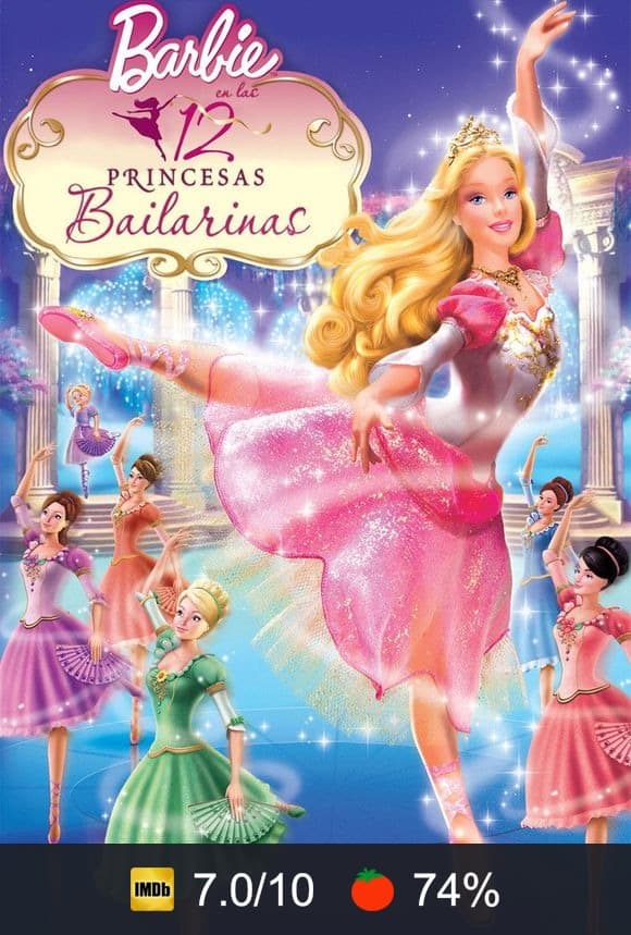 Cartel de Barbie en Las 12 princesas bailarinas