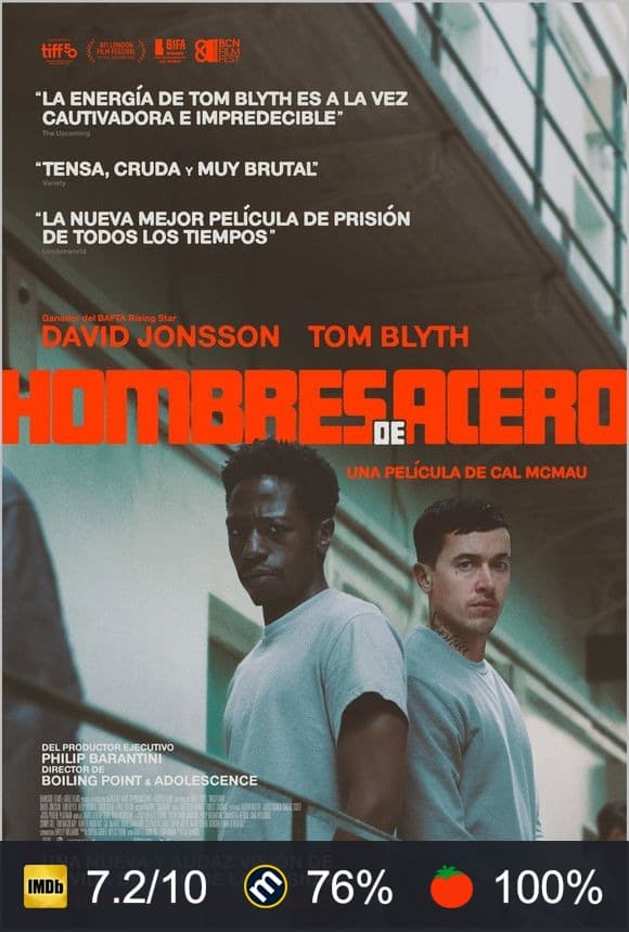 Cartel de Hombres de acero