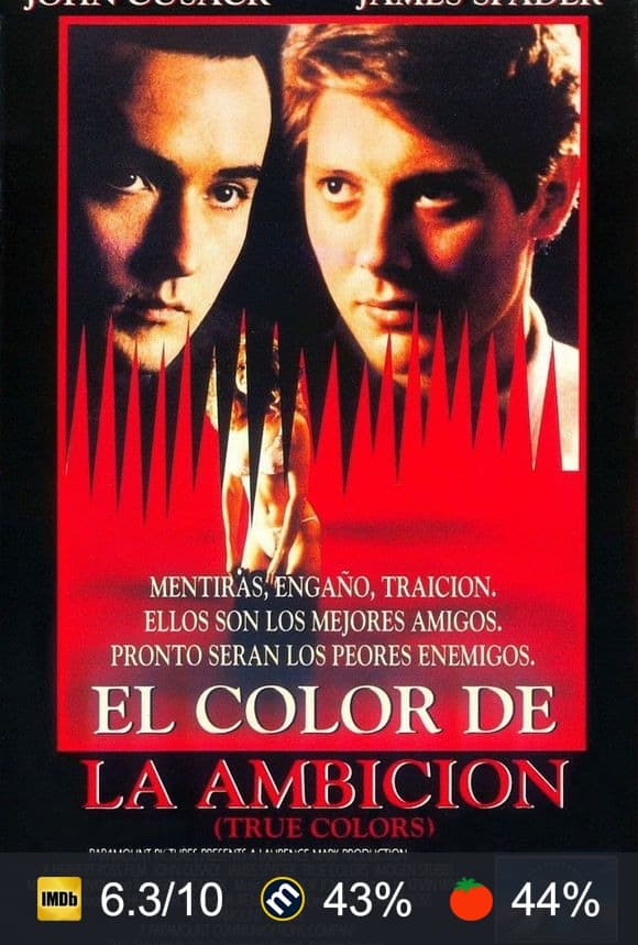 Cartel de El color de la ambición