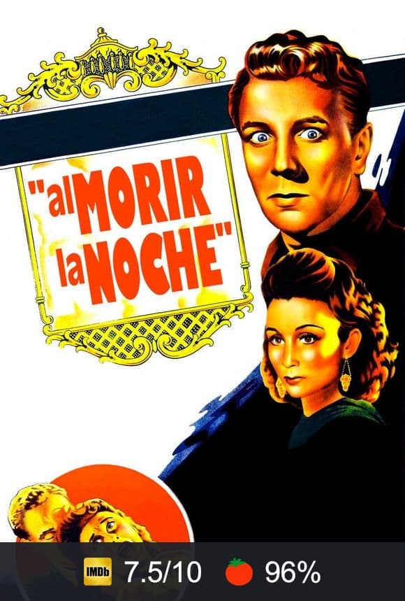 Cartel de Al morir la noche