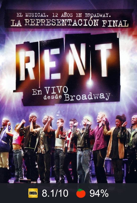 Cartel de Rent: En vivo desde Broadway