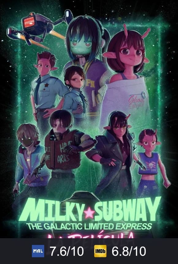 Cartel de Milky☆Subway: The Galactic Limited Express - La película
